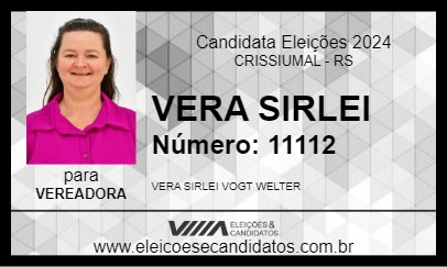 Candidato VERA SIRLEI 2024 - CRISSIUMAL - Eleições