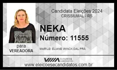 Candidato NEKA 2024 - CRISSIUMAL - Eleições