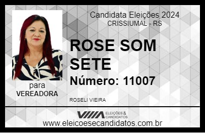 Candidato ROSE SOM SETE 2024 - CRISSIUMAL - Eleições