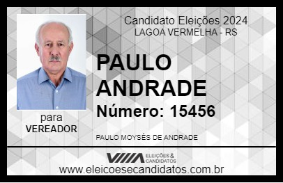 Candidato PAULO ANDRADE 2024 - LAGOA VERMELHA - Eleições