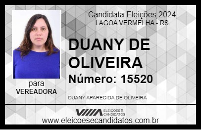 Candidato DUANY DE OLIVEIRA 2024 - LAGOA VERMELHA - Eleições