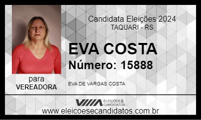 Candidato EVA COSTA 2024 - TAQUARI - Eleições