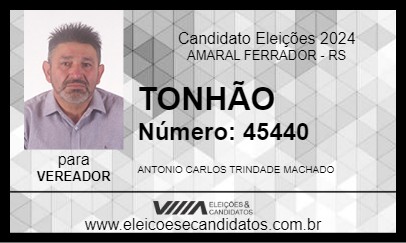 Candidato TONHÃO 2024 - AMARAL FERRADOR - Eleições