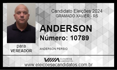 Candidato ANDERSON 2024 - GRAMADO XAVIER - Eleições