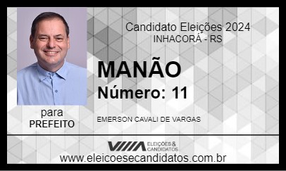 Candidato MANÃO 2024 - INHACORÁ - Eleições