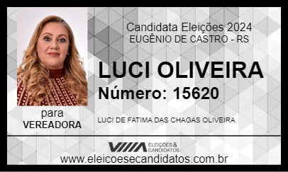 Candidato LUCI OLIVEIRA 2024 - EUGÊNIO DE CASTRO - Eleições