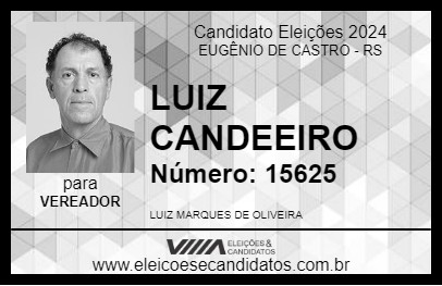 Candidato LUIZ CANDEEIRO 2024 - EUGÊNIO DE CASTRO - Eleições