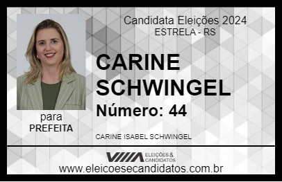 Candidato CARINE SCHWINGEL 2024 - ESTRELA - Eleições