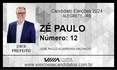 Candidato ZÉ PAULO 2024 - ALEGRETE - Eleições