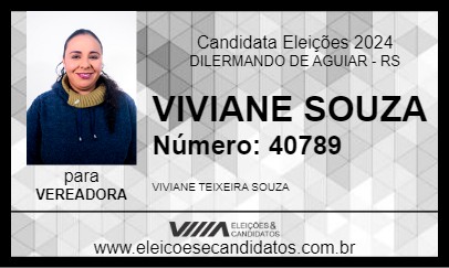 Candidato VIVIANE SOUZA 2024 - DILERMANDO DE AGUIAR - Eleições