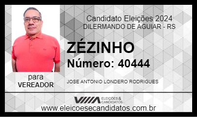 Candidato ZÉZINHO 2024 - DILERMANDO DE AGUIAR - Eleições