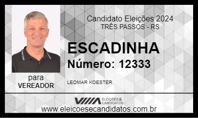 Candidato ESCADINHA 2024 - TRÊS PASSOS - Eleições