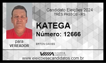 Candidato KATEGA 2024 - TRÊS PASSOS - Eleições