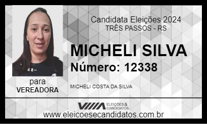 Candidato MICHELI SILVA 2024 - TRÊS PASSOS - Eleições