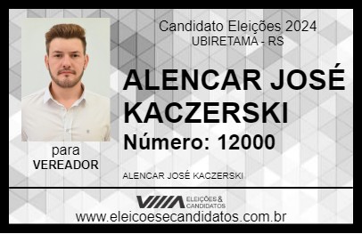 Candidato ALENCAR JOSÉ KACZERSKI 2024 - UBIRETAMA - Eleições