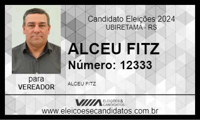 Candidato ALCEU FITZ 2024 - UBIRETAMA - Eleições