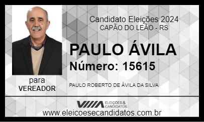 Candidato PAULO ÁVILA 2024 - CAPÃO DO LEÃO - Eleições