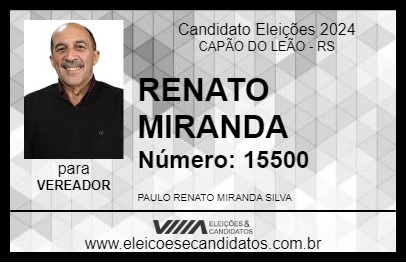 Candidato RENATO MIRANDA 2024 - CAPÃO DO LEÃO - Eleições