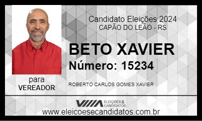 Candidato BETO XAVIER 2024 - CAPÃO DO LEÃO - Eleições