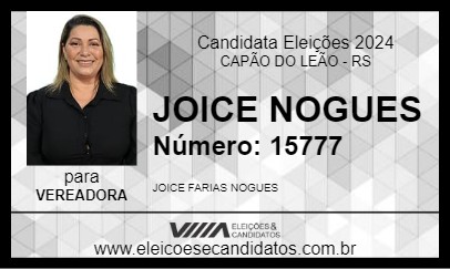 Candidato JOICE NOGUES 2024 - CAPÃO DO LEÃO - Eleições