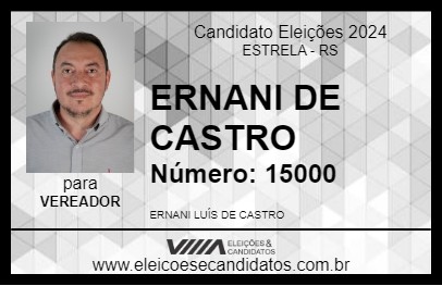 Candidato ERNANI DE CASTRO 2024 - ESTRELA - Eleições