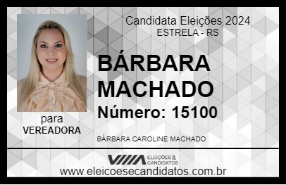 Candidato BÁRBARA MACHADO 2024 - ESTRELA - Eleições