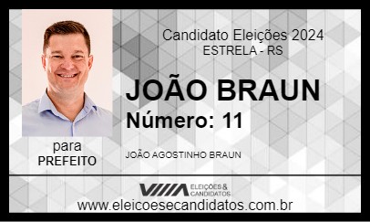 Candidato JOÃO BRAUN 2024 - ESTRELA - Eleições