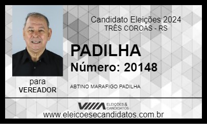 Candidato PADILHA 2024 - TRÊS COROAS - Eleições