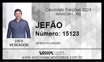 Candidato JEFÃO 2024 - INHACORÁ - Eleições