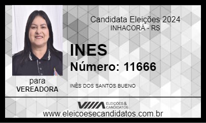 Candidato INES 2024 - INHACORÁ - Eleições