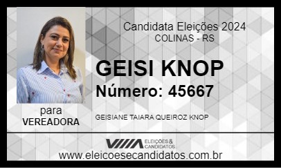 Candidato GEISI KNOP 2024 - COLINAS - Eleições