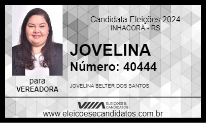 Candidato JOVELINA 2024 - INHACORÁ - Eleições