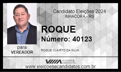 Candidato ROQUE  2024 - INHACORÁ - Eleições