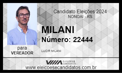 Candidato MILANI 2024 - NONOAI - Eleições