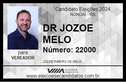 Candidato DR JOZOE MELO 2024 - NONOAI - Eleições