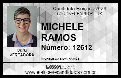 Candidato MICHELE RAMOS 2024 - CORONEL BARROS - Eleições