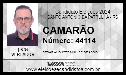 Candidato CAMARÃO 2024 - SANTO ANTÔNIO DA PATRULHA - Eleições