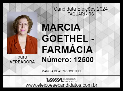 Candidato MARCIA GOETHEL - FARMÁCIA 2024 - TAQUARI - Eleições