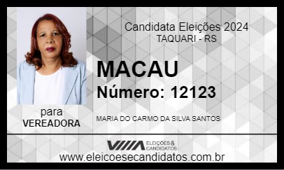 Candidato MACAU  2024 - TAQUARI - Eleições