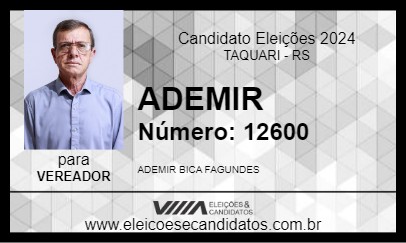 Candidato ADEMIR 2024 - TAQUARI - Eleições