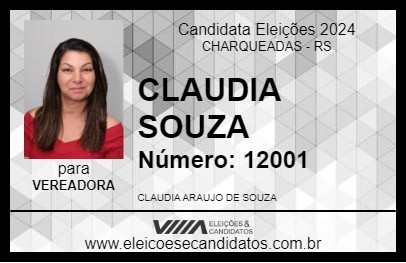 Candidato CLAUDIA SOUZA 2024 - CHARQUEADAS - Eleições