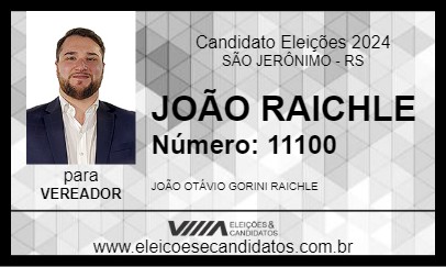 Candidato JOÃO RAICHLE 2024 - SÃO JERÔNIMO - Eleições