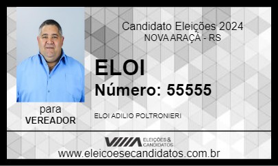 Candidato ELOI 2024 - NOVA ARAÇÁ - Eleições