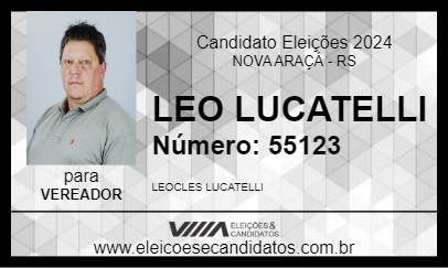 Candidato LEO LUCATELLI 2024 - NOVA ARAÇÁ - Eleições