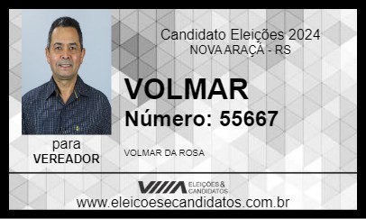 Candidato VOLMAR 2024 - NOVA ARAÇÁ - Eleições