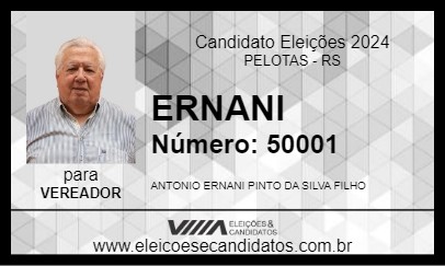 Candidato ERNANI  2024 - PELOTAS - Eleições