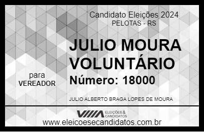 Candidato JULIO MOURA VOLUNTÁRIO 2024 - PELOTAS - Eleições