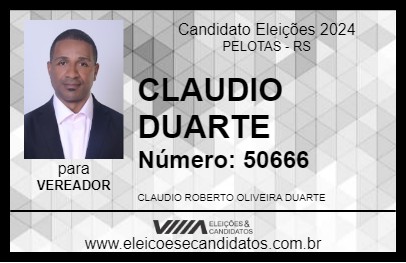 Candidato CLAUDIO DUARTE 2024 - PELOTAS - Eleições