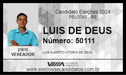 Candidato LUIS DE DEUS 2024 - PELOTAS - Eleições