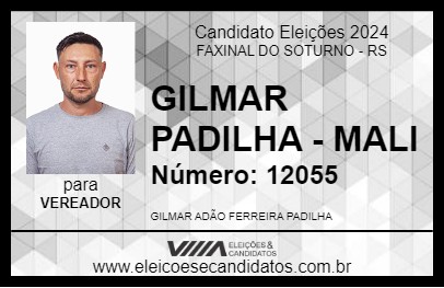 Candidato GILMAR PADILHA  - MALI 2024 - FAXINAL DO SOTURNO - Eleições